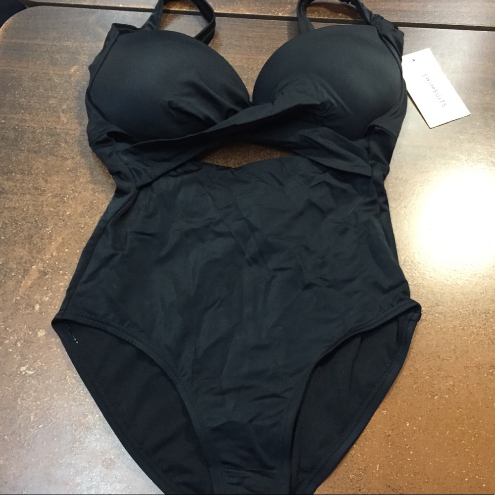 Nwt Swimsuits For All Underwire Cutout Twist One piece - Picture 3 of 5